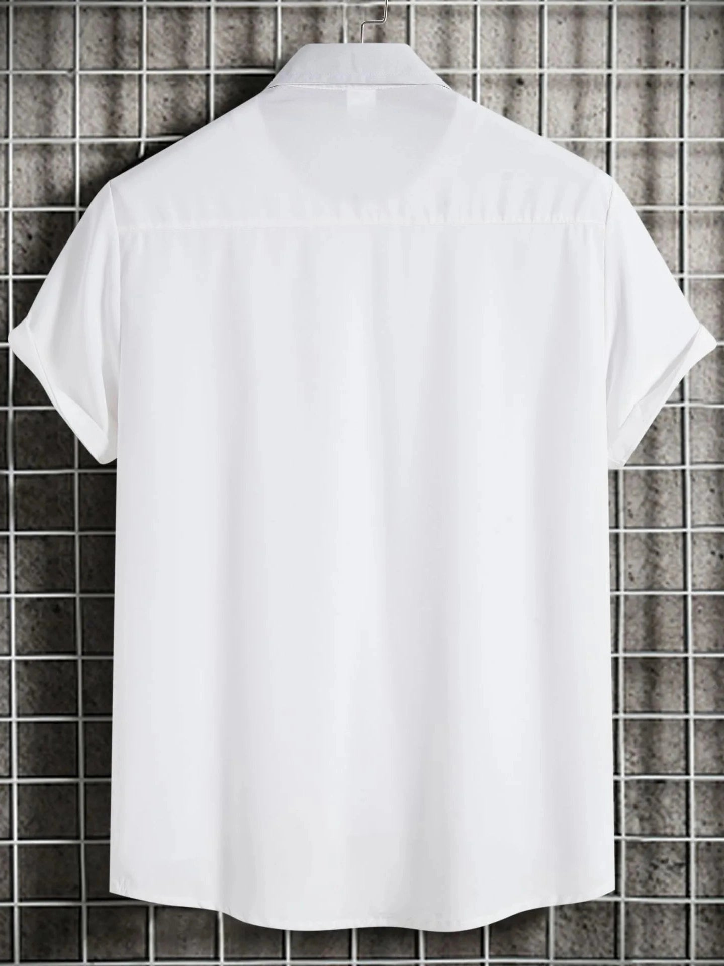Men's Plus Size Casual Short Sleeve Button Down Shirt Trendsi