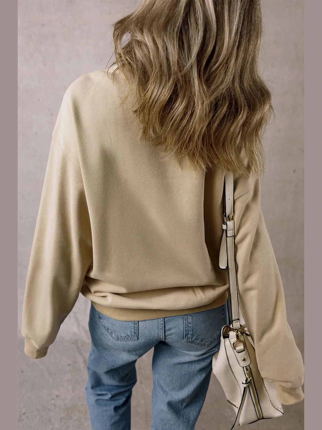 THANKFUL Round Neck Long Sleeve Sweatshirt Trendsi