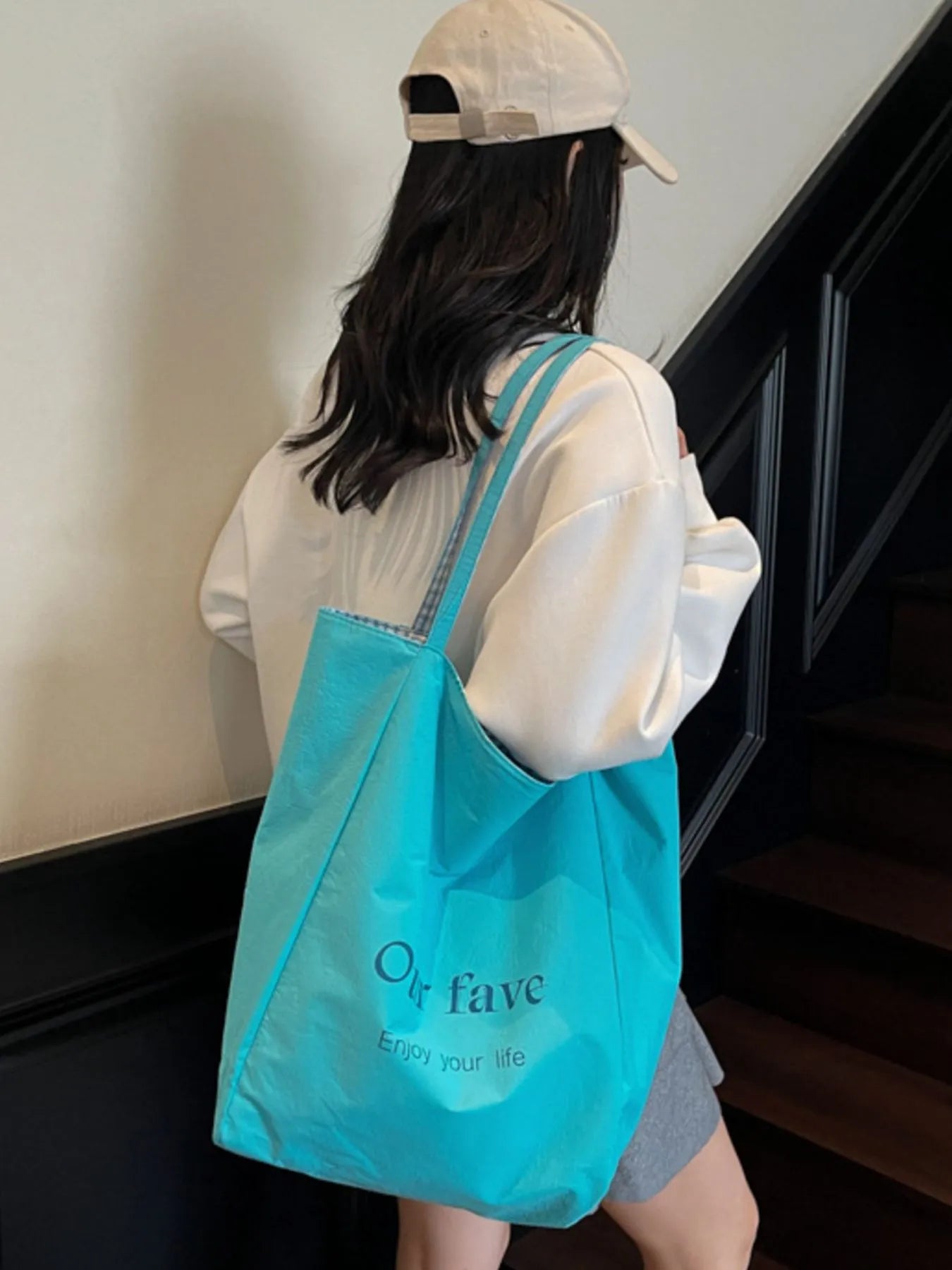 Plaid Pattern Tote Bag Trendsi