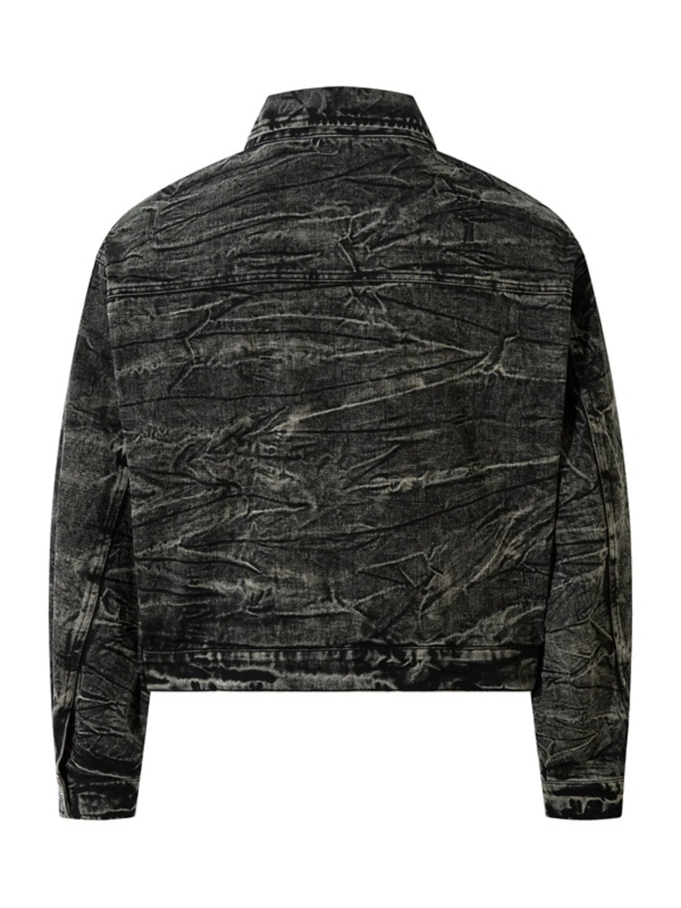 Men's Washed Button Up Denim Jacket Trendsi