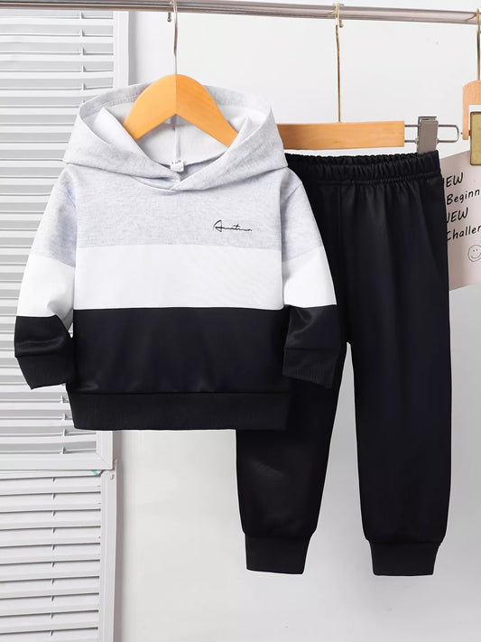Children's Color Block Casual Hoodie & Pants Set NicholesGifts