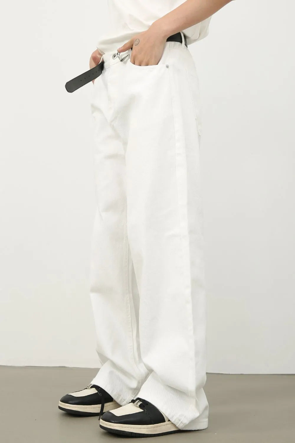 Men's Wide Straight Leg Jeans Trendsi