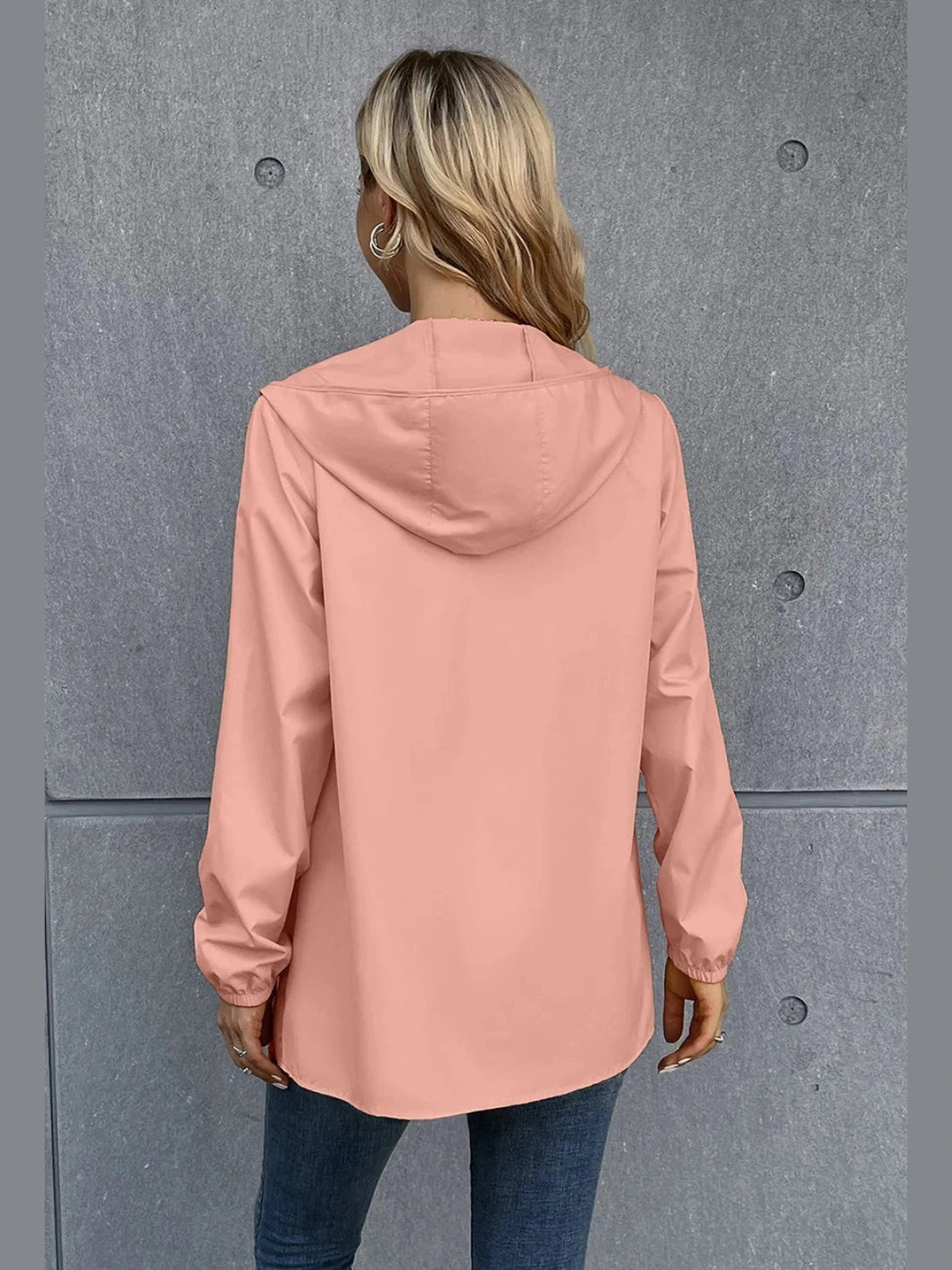 Ivy Lane Zip Up Long Sleeve Hooded Watertight Jacket nicholesgifts
