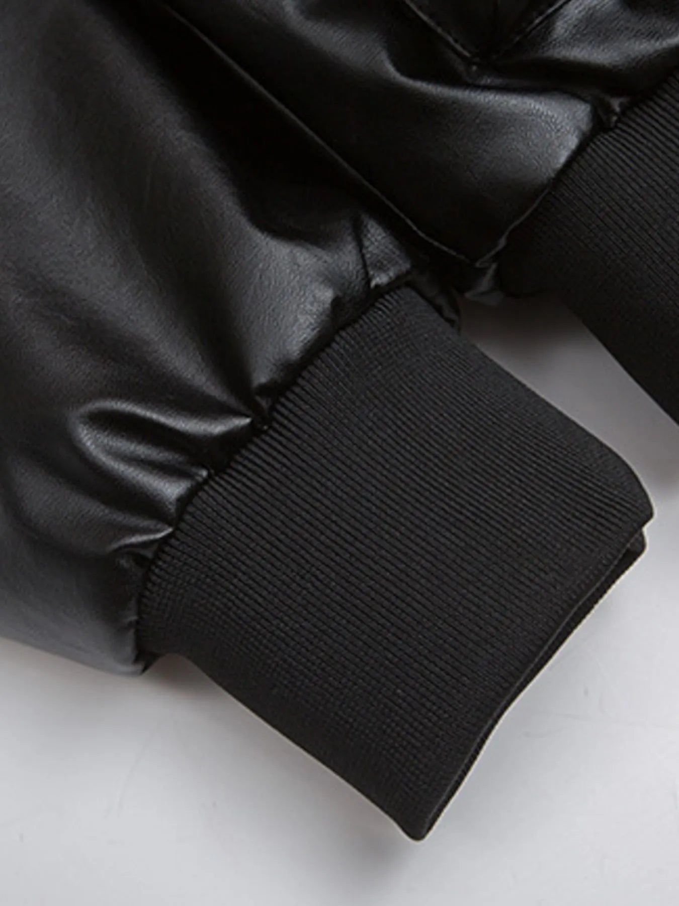 Men's Leather Bomber Jacket with Faux Fur Hood NicholesGifts