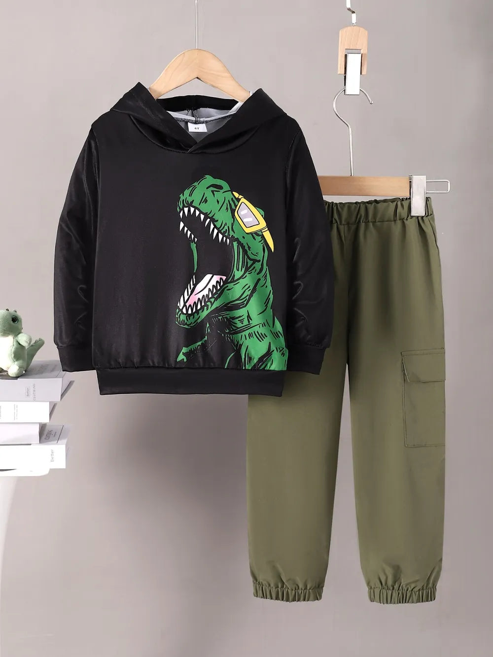 Children's Dinosaur Graphic Hoodie and Pants Set NicholesGifts
