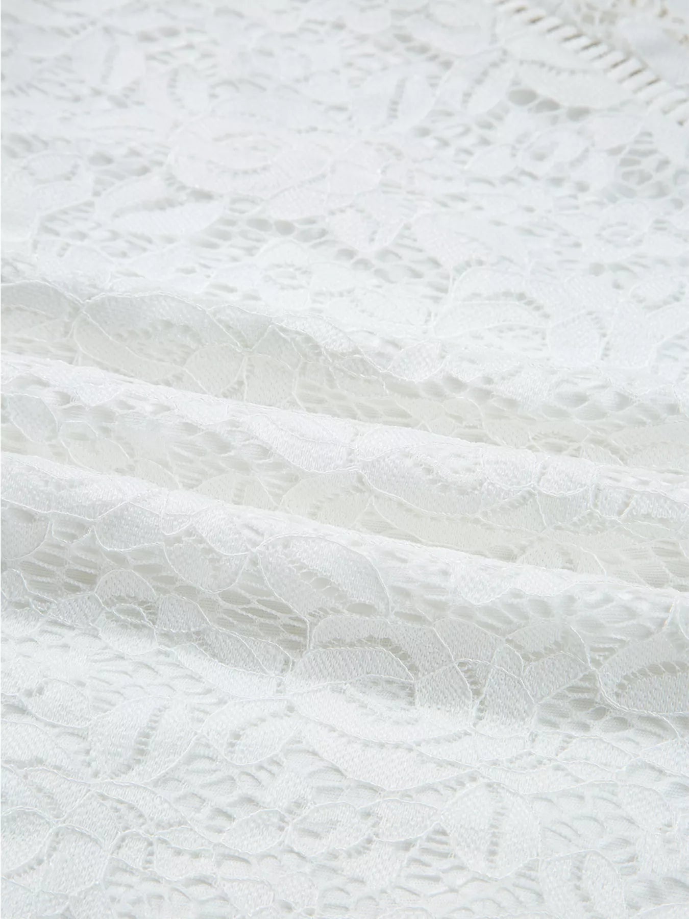 Tie Neck Lace Ruffle Detail Long Sleeve Blouse Trendsi