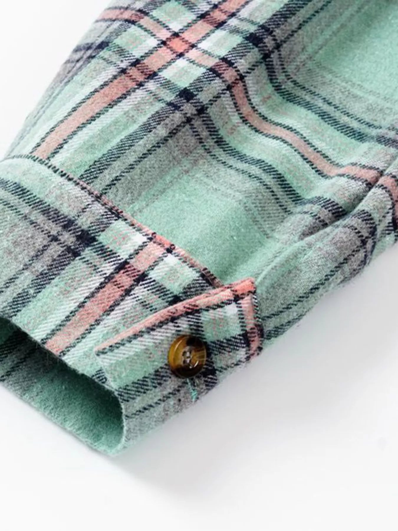 Plaid Button-Up Hooded Shirt NicholesGifts