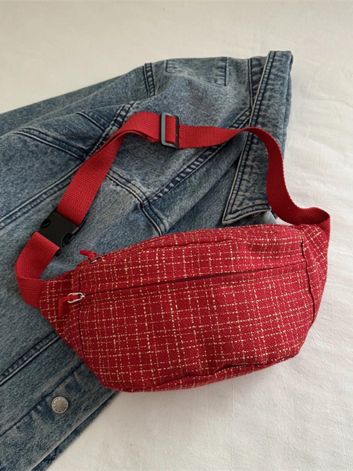Plaid Pattern Crossbody Bag Trendsi