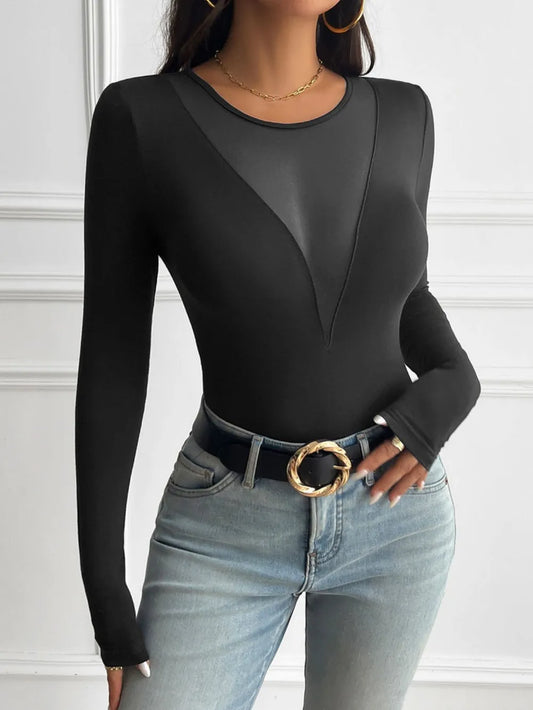 Devine Round Neck Long Sleeve T-Shirt NicholesGifts