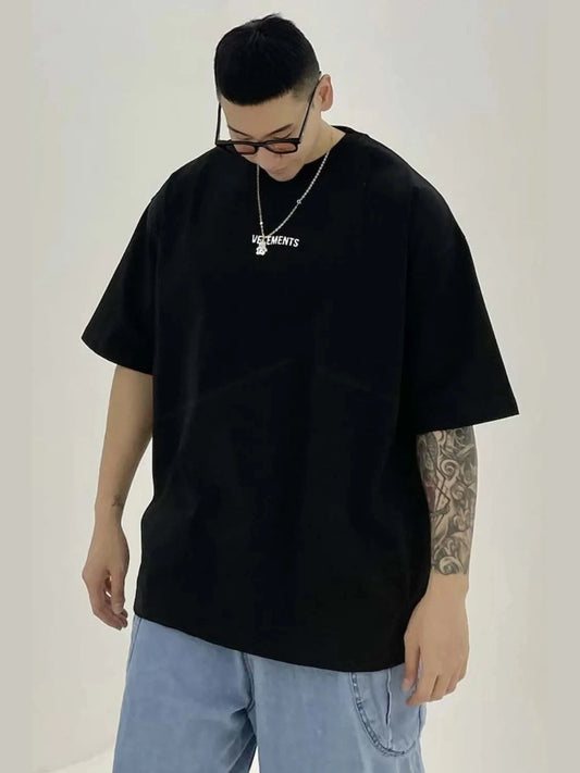 Men's Plus Size Round Neck Half Sleeve T-Shirt Trendsi