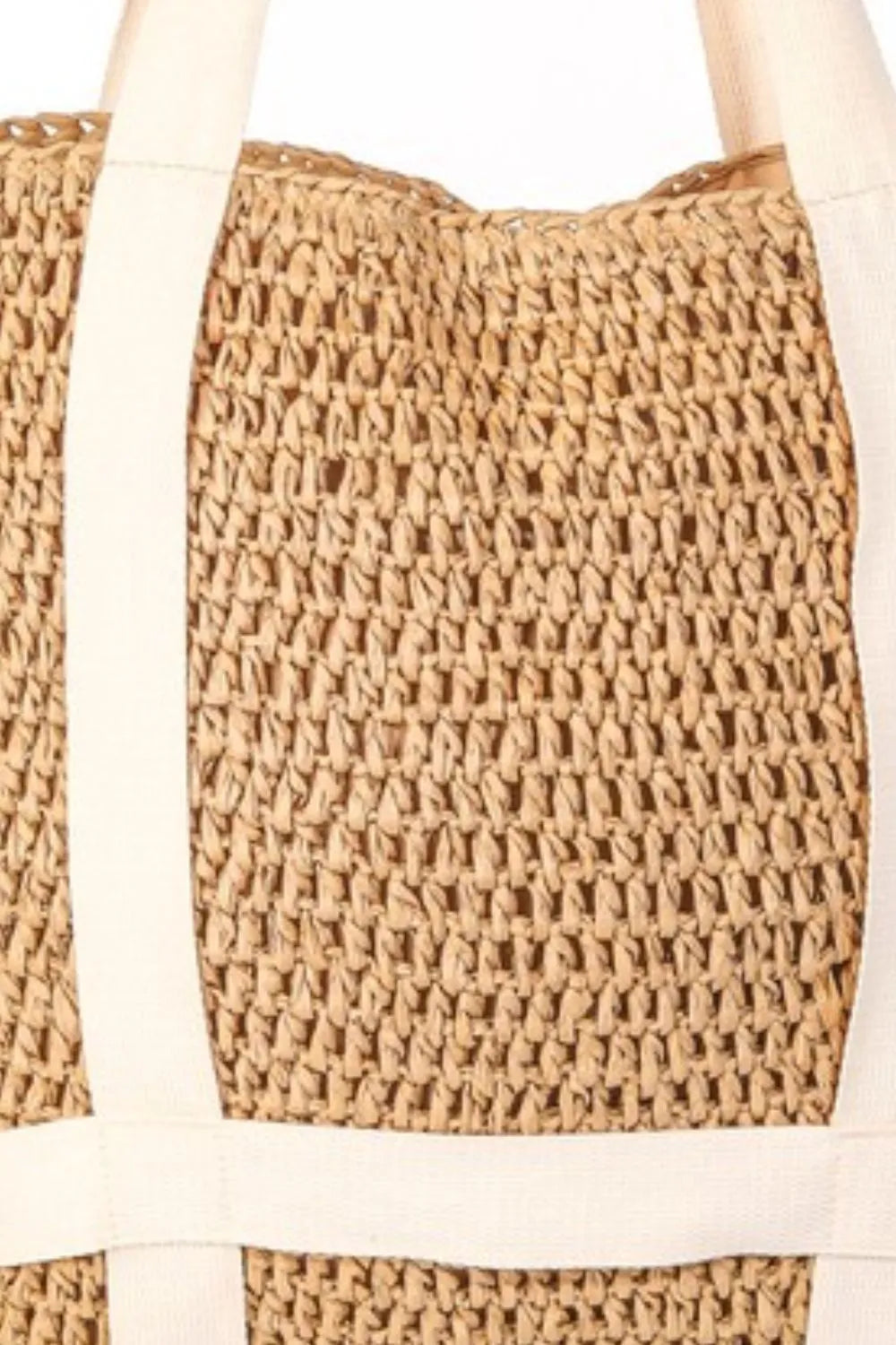 Fame Straw Braided Hat Carrier Tote Bag Trendsi