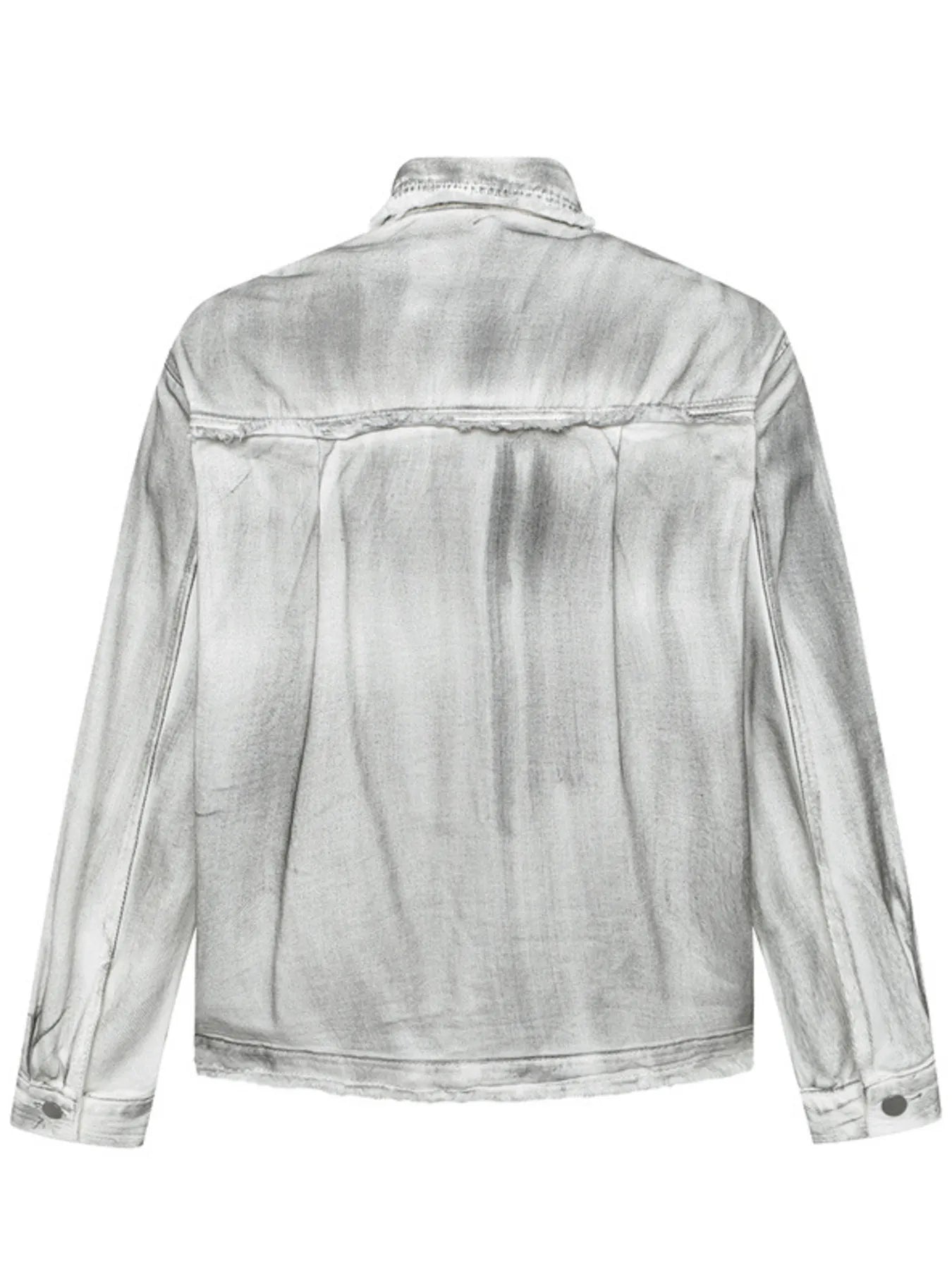 Men's Plus Size Wash Button Up Long Sleeve Denim Jacket Trendsi