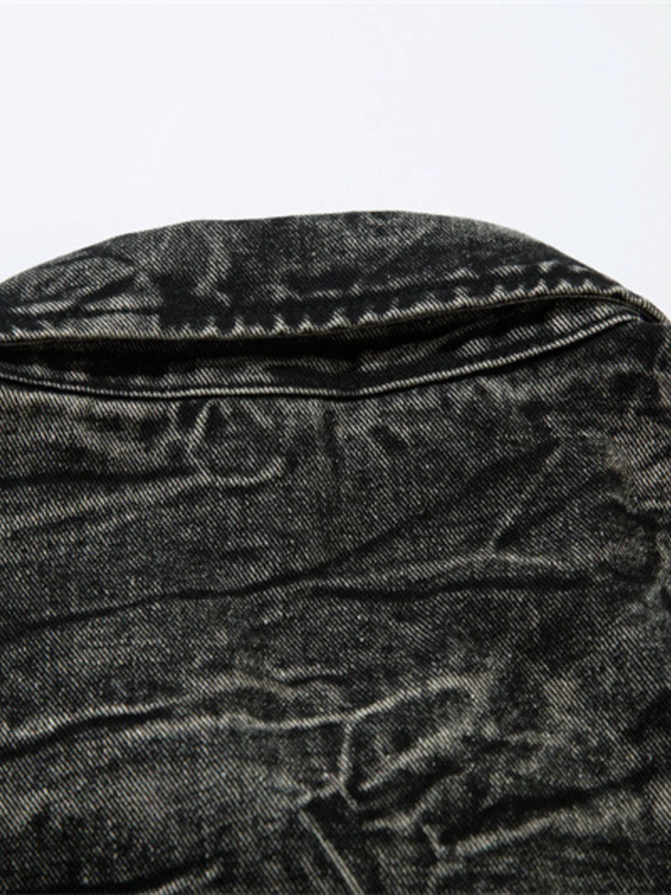 Men's Washed Button Up Denim Jacket Trendsi