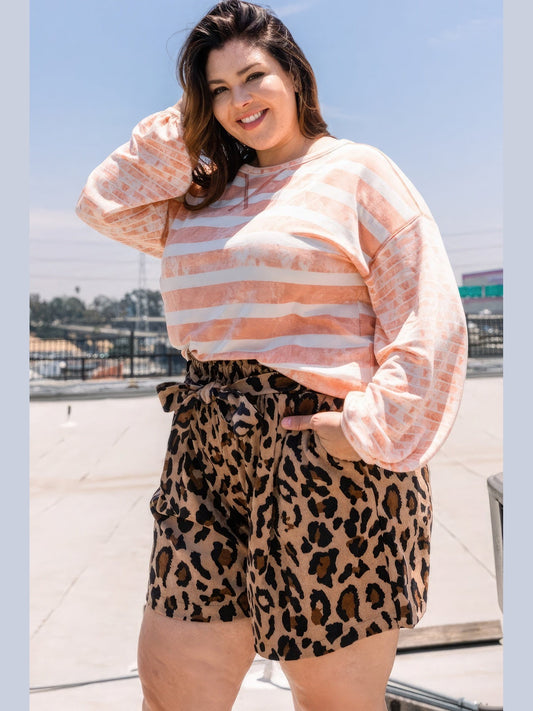 Stripe Printed French Terry Top