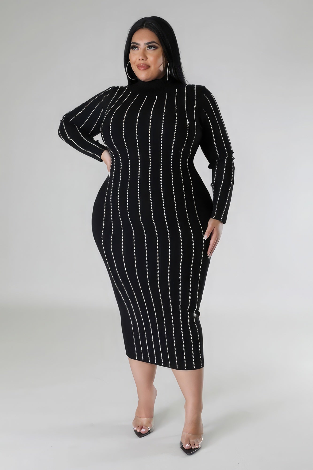 Turtle Neck Stretch Dress NicholesGifts
