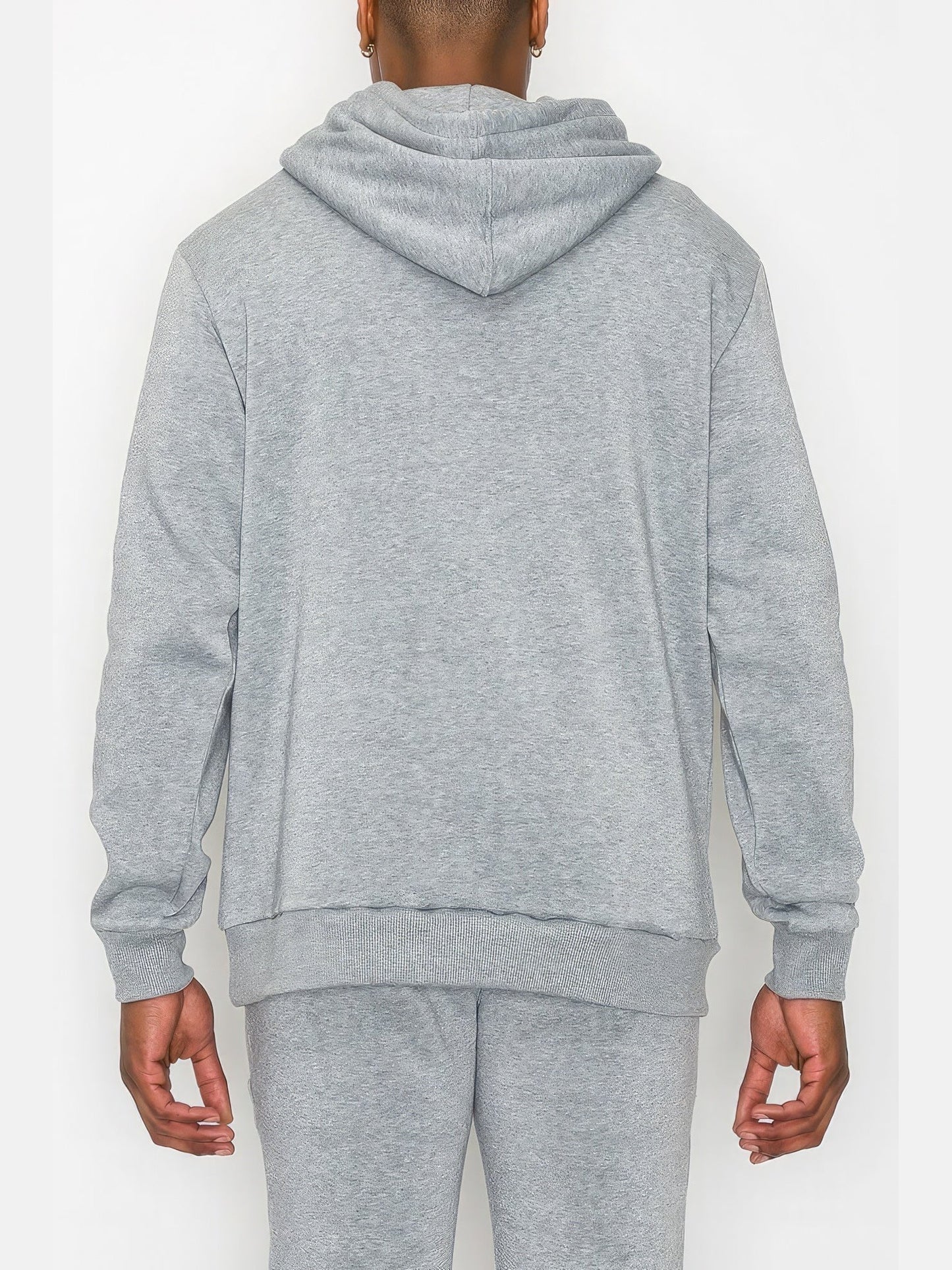 Men Silver Fleece Pullover Hoodie NicholesGifts