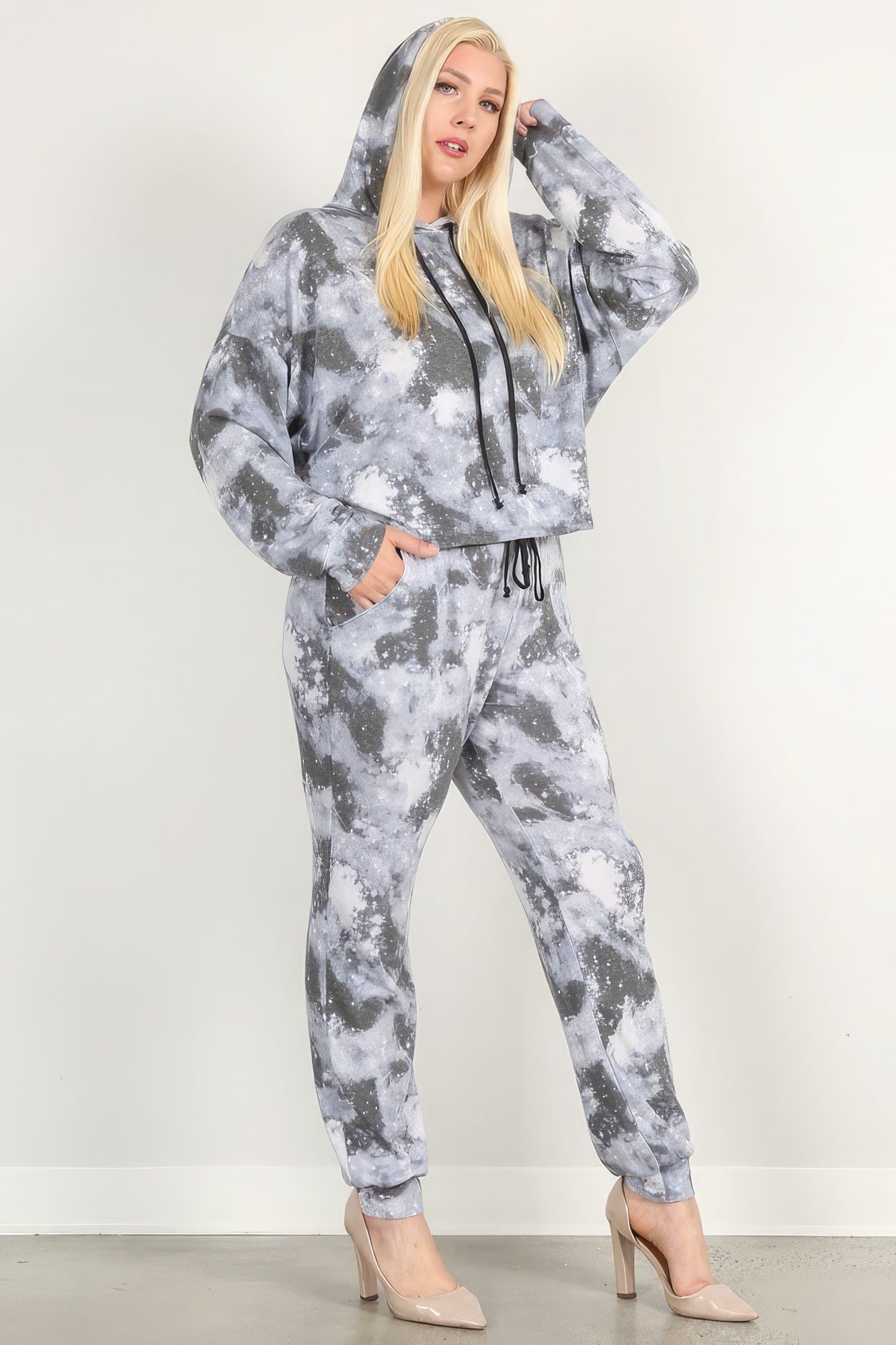Tie Dye Print Pullover Hoodie And Sweatpants NicholesGifts