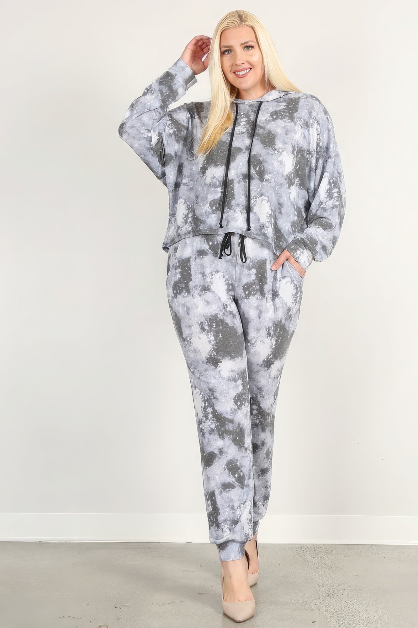 Tie Dye Print Pullover Hoodie And Sweatpants NicholesGifts