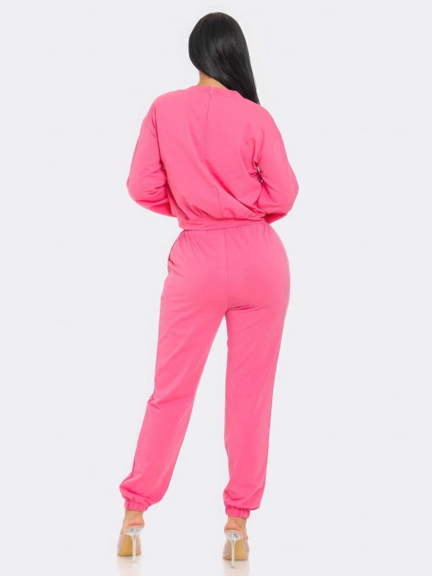 Women Terry Mesh & Rhinestone Detail Set NicholesGifts