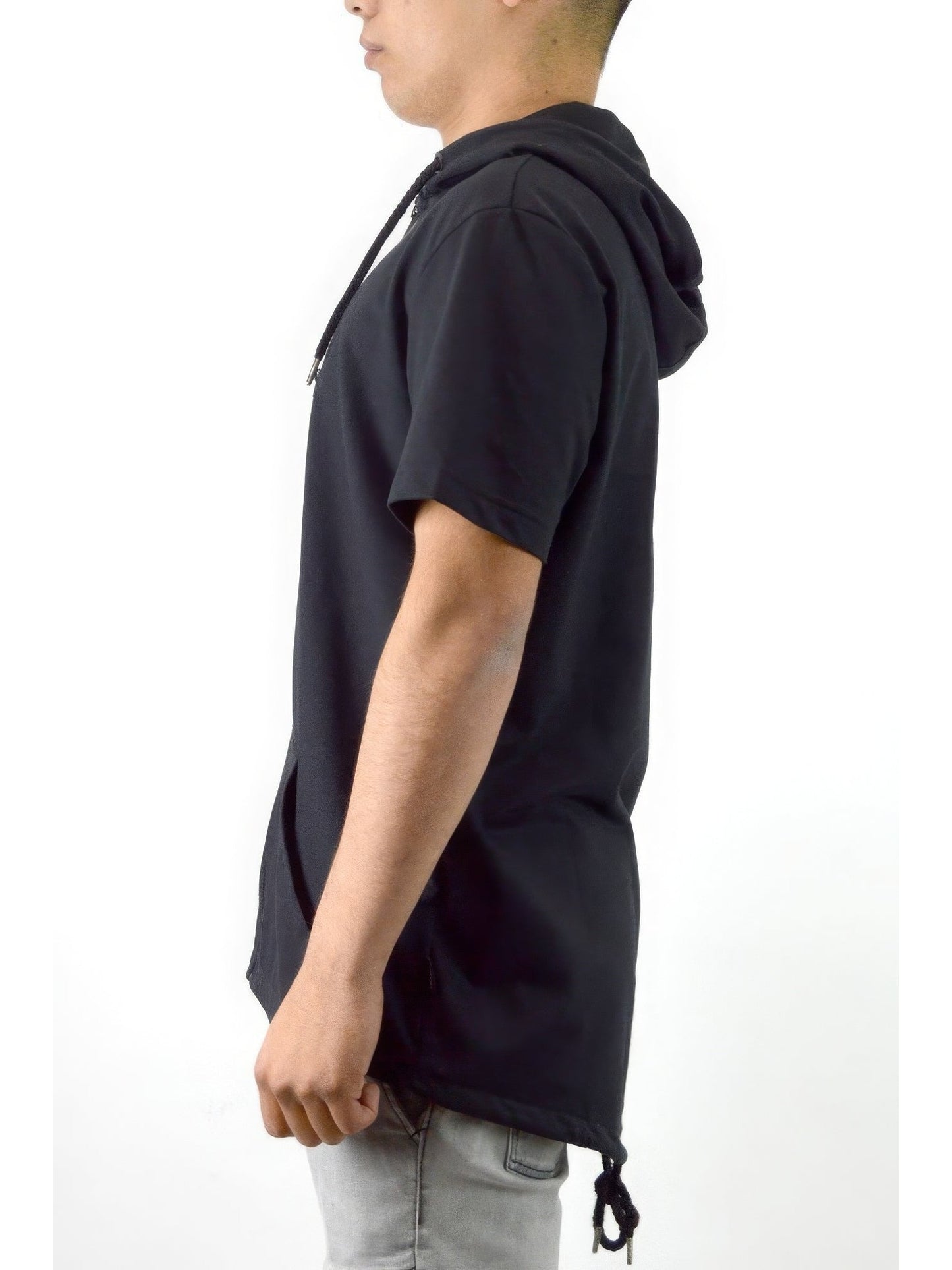 Men's Casual Short Sleeve Zip-up Hoodie Tops NicholesGifts