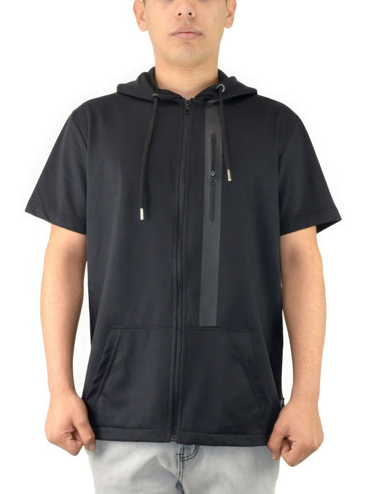 Men's Casual Short Sleeve Zip-up Hoodie Tops NicholesGifts