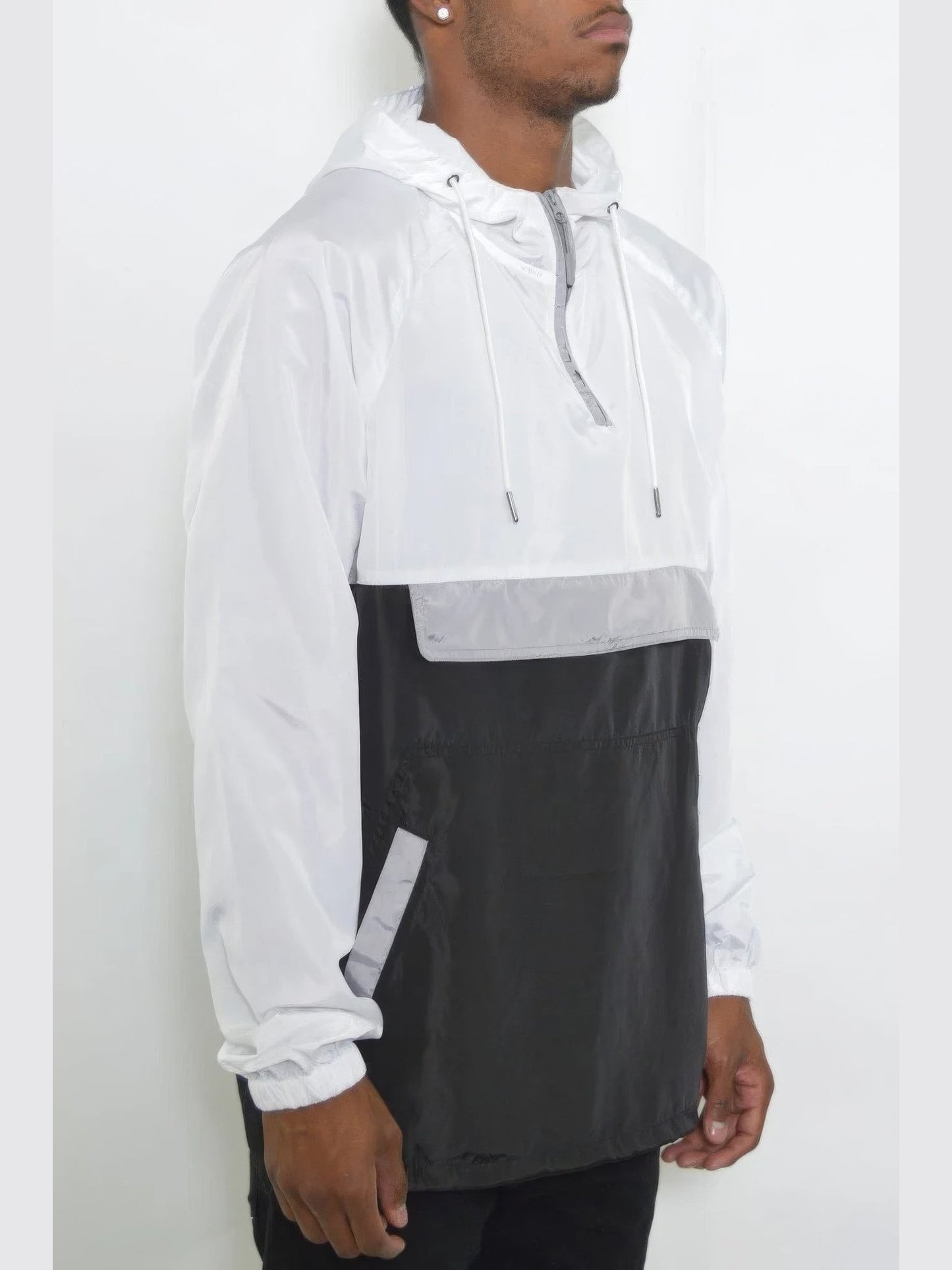 Men Color Block Anorak Jacket Pullover Windbreaker NicholesGifts