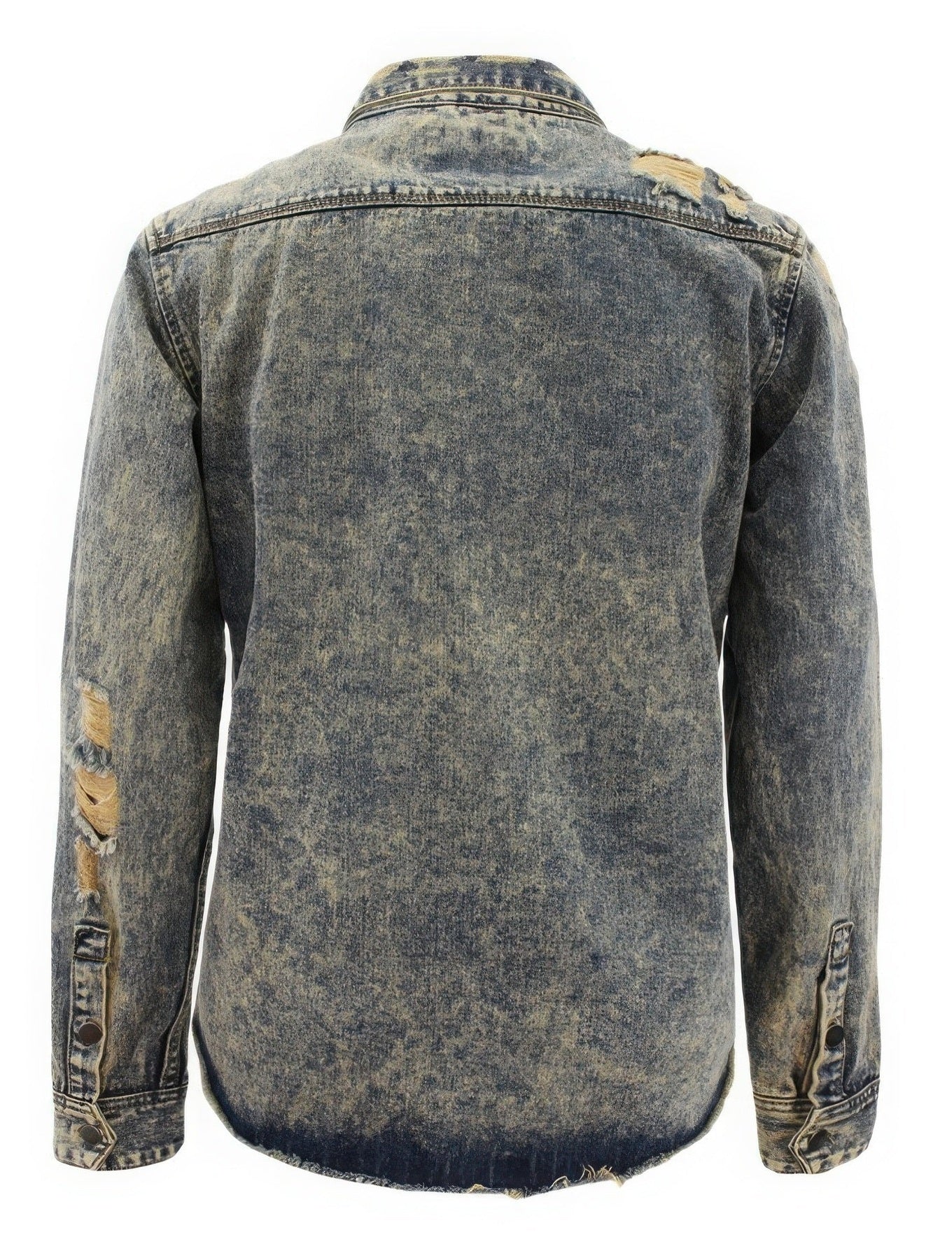 Men's Ripped Denim Overshirt NicholesGifts