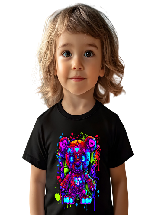 Toddler Boys Color Splash Short Sleeve Crewneck T-Shirt