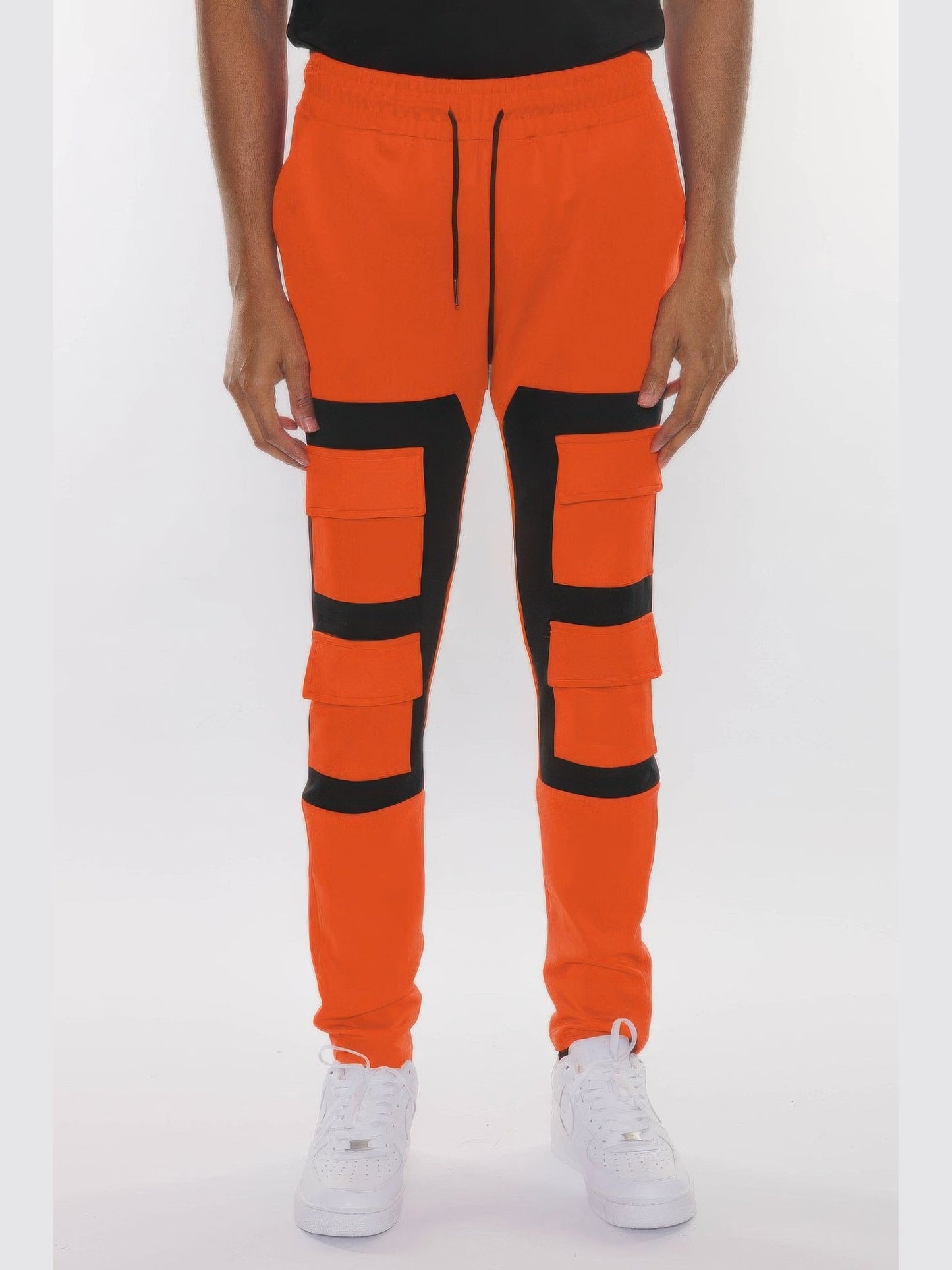 Men Color Block Cargo Track Pant NicholesGifts