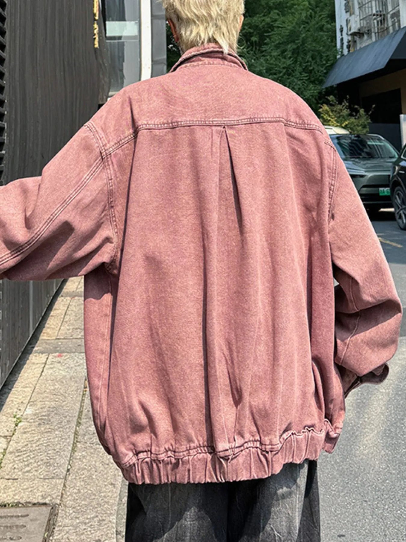 Men's Plus Size Button Up Long Sleeve Denim Jacket Trendsi