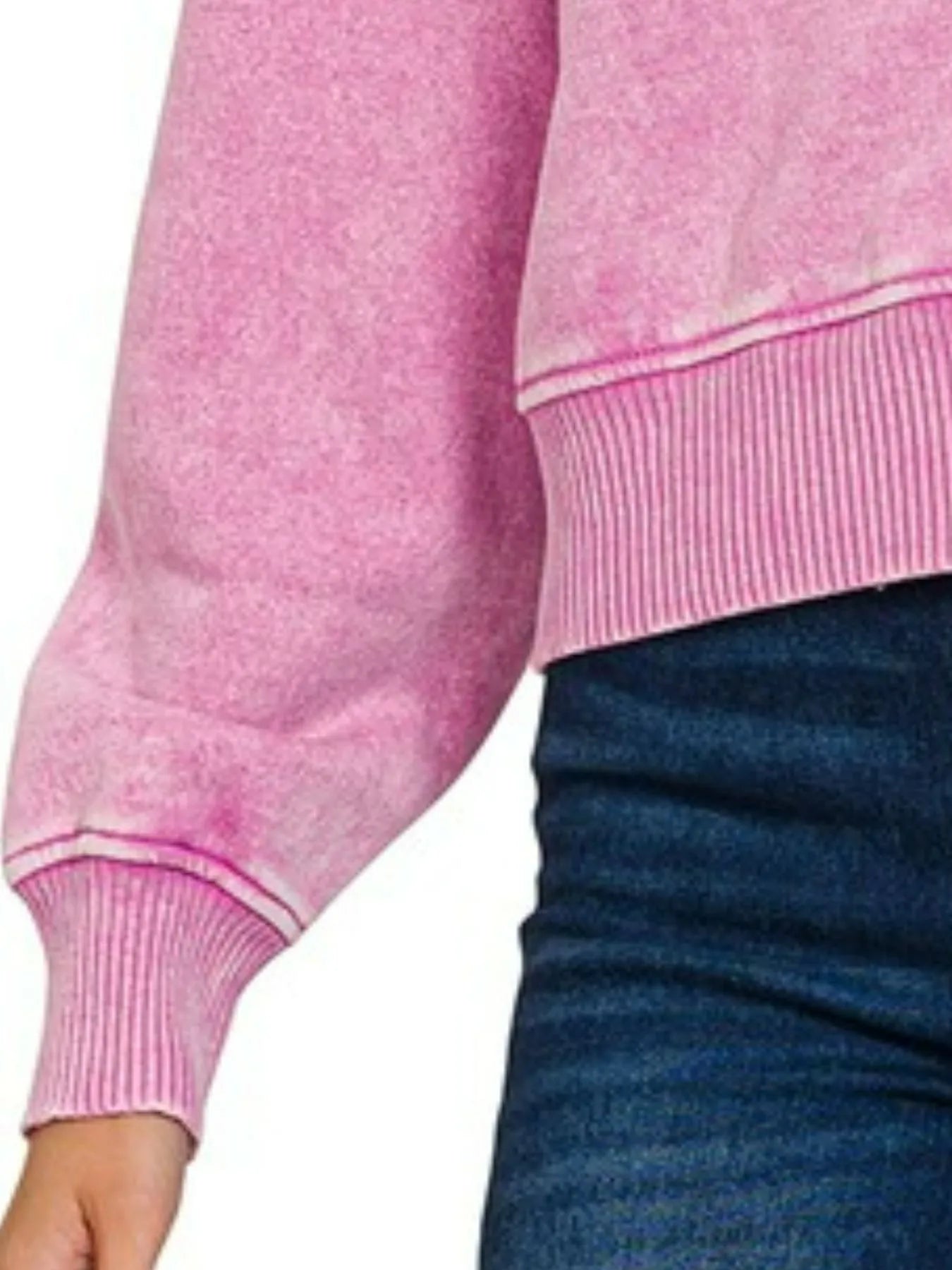 Women Zenana Acid Wash Fleece Drawstring Cropped Hoodie NicholesGifts