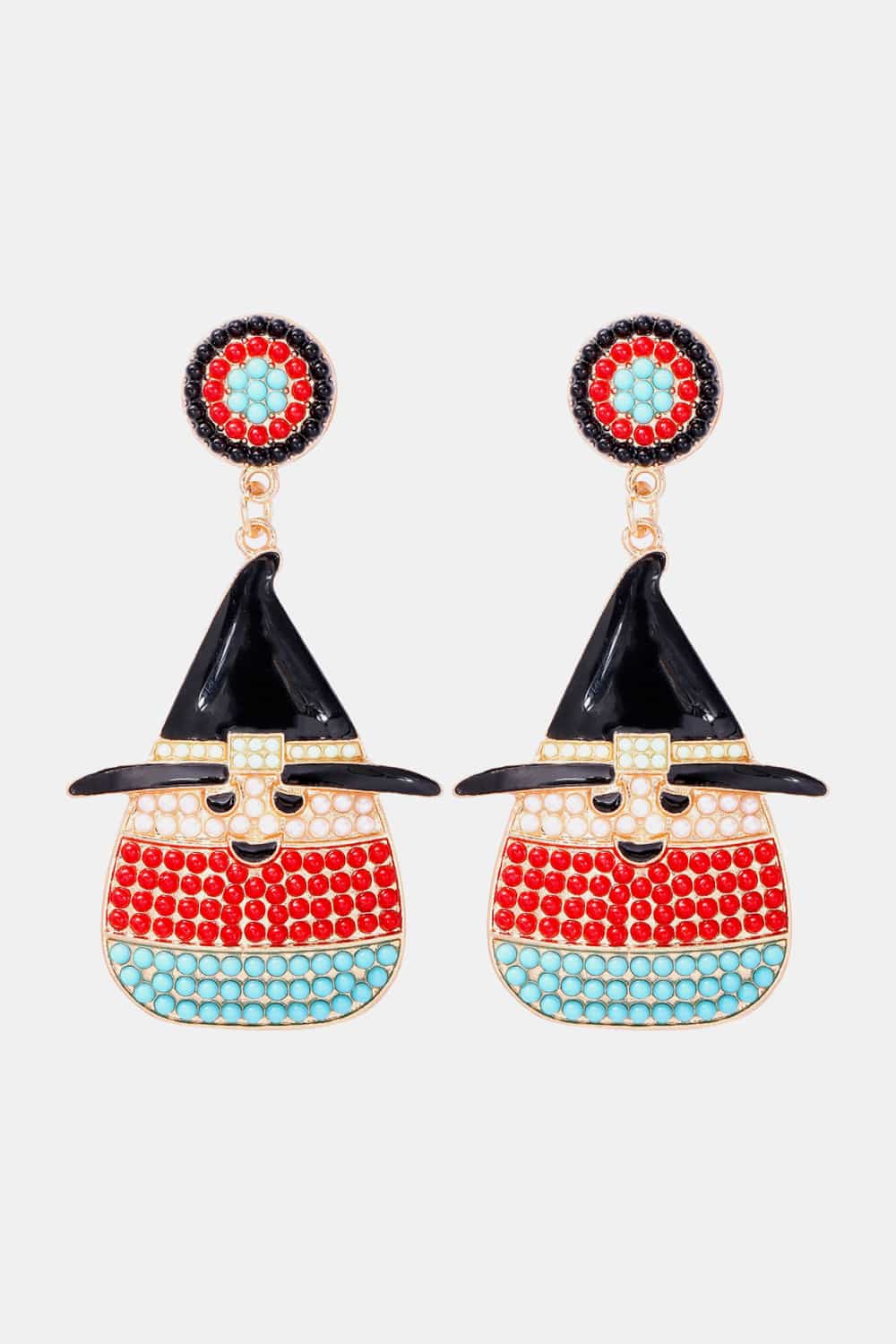 Women Witch's Hat Shape Synthetic Pearl Dangle Earrings NicholesGifts