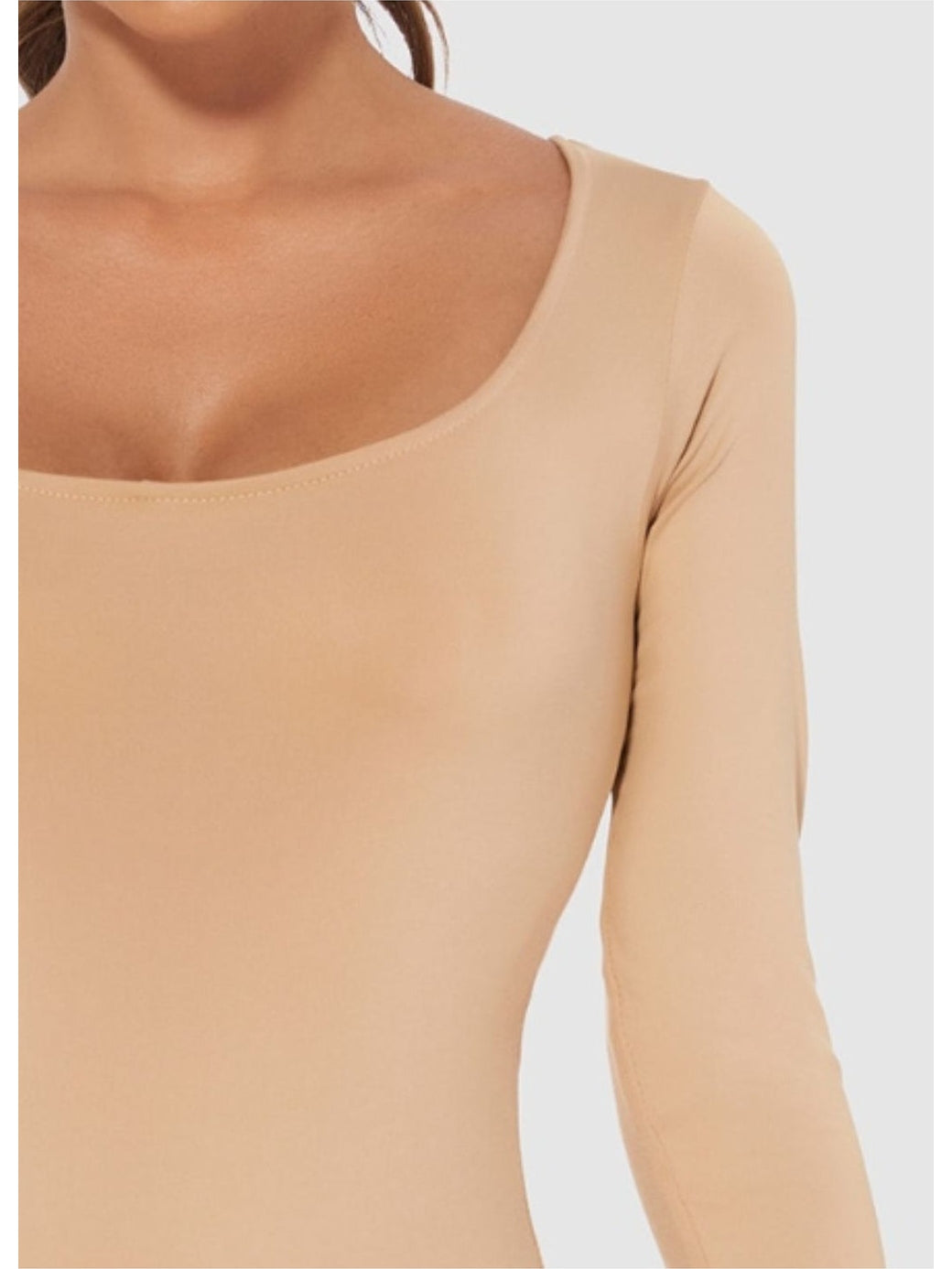 Full Size Scoop Neck Long Sleeve Bodysuit NicholesGifts