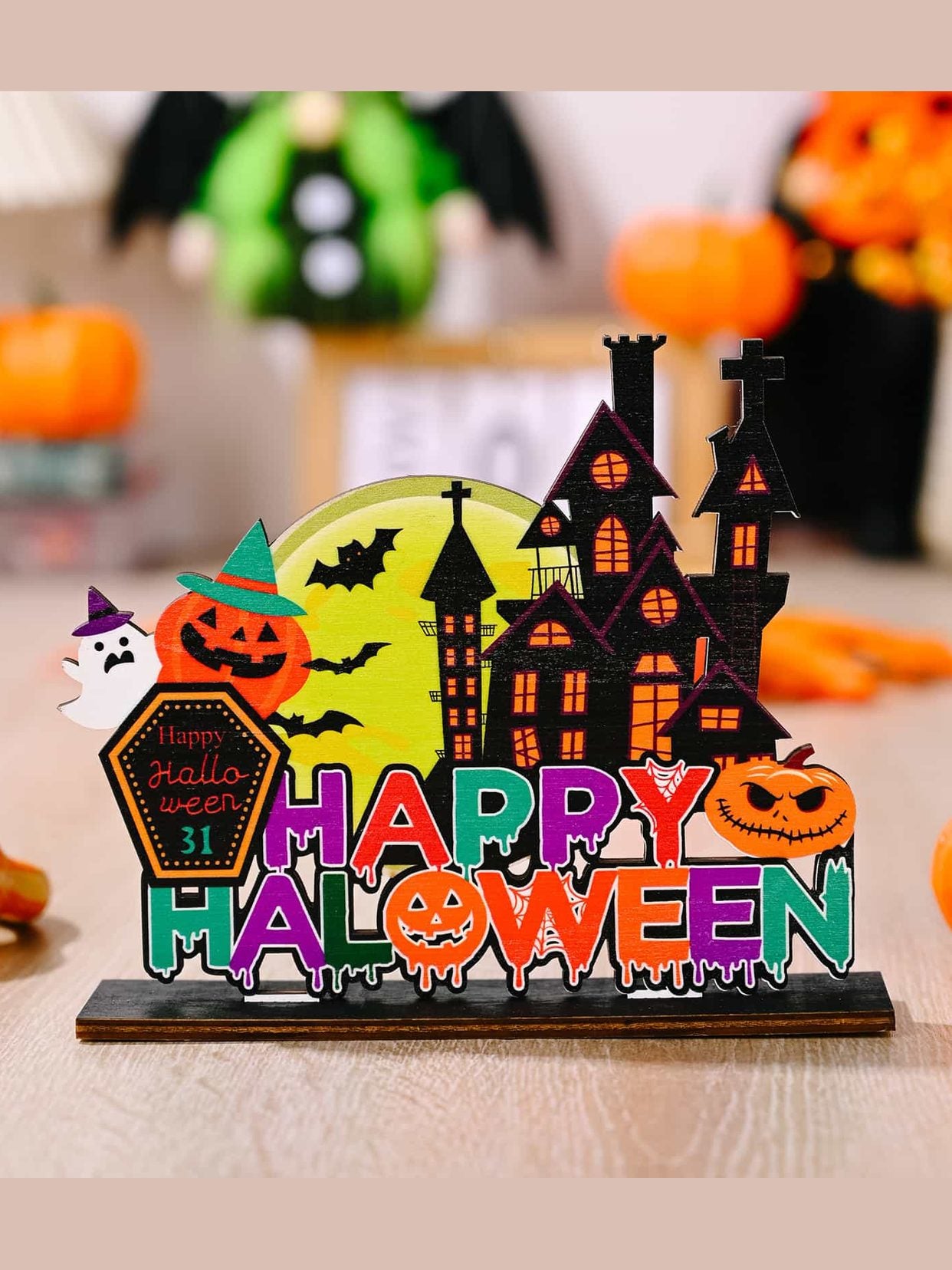 Assorted 2-Piece Halloween Element Ornaments