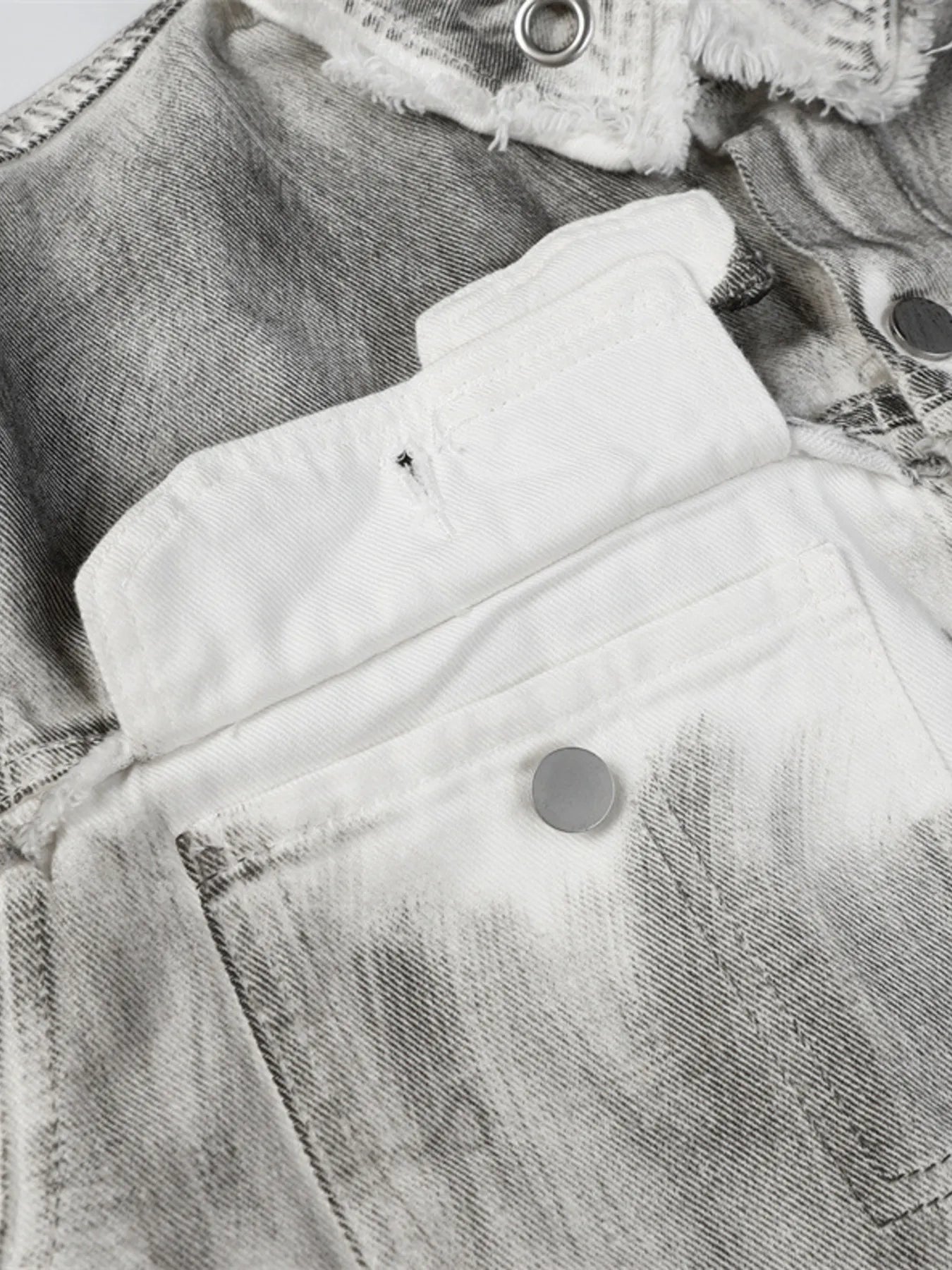 Men's Plus Size Wash Button Up Long Sleeve Denim Jacket Trendsi