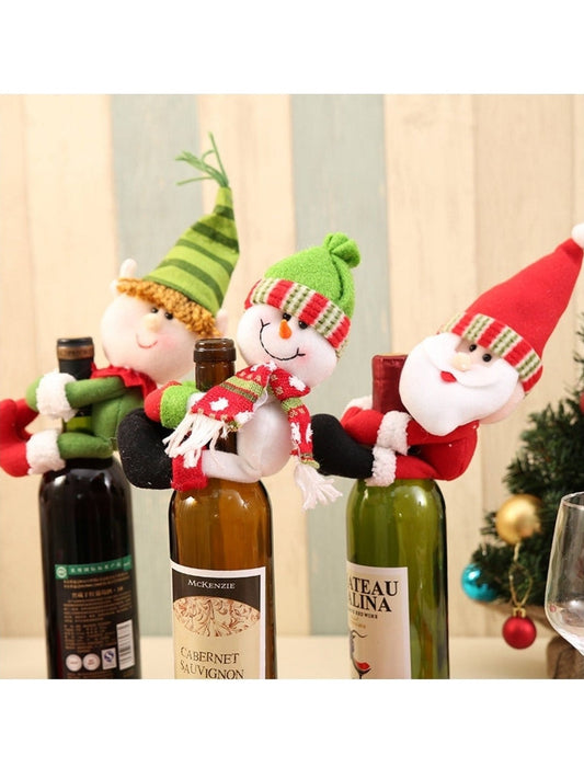 Christmas Gnome Wine Bottle Decoration