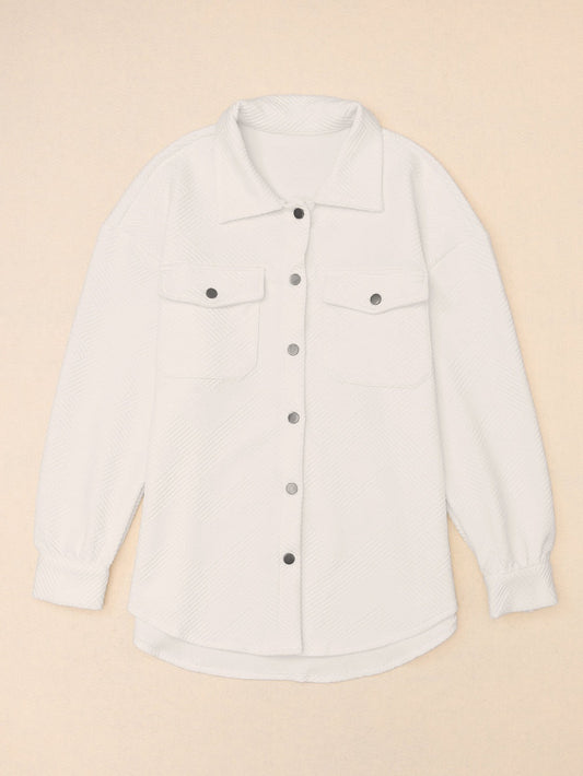 Snap Down Collared Jacket nicholesgifts