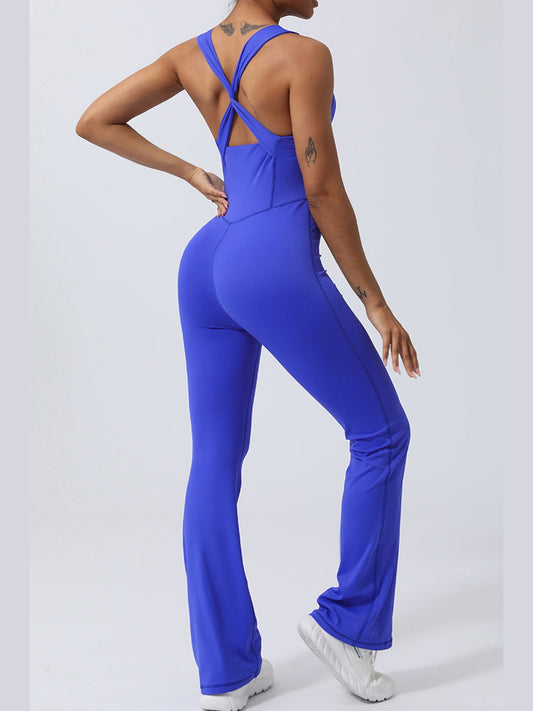 Crisscross Wide Strap Sleeveless Jumpsuit nicholesgifts