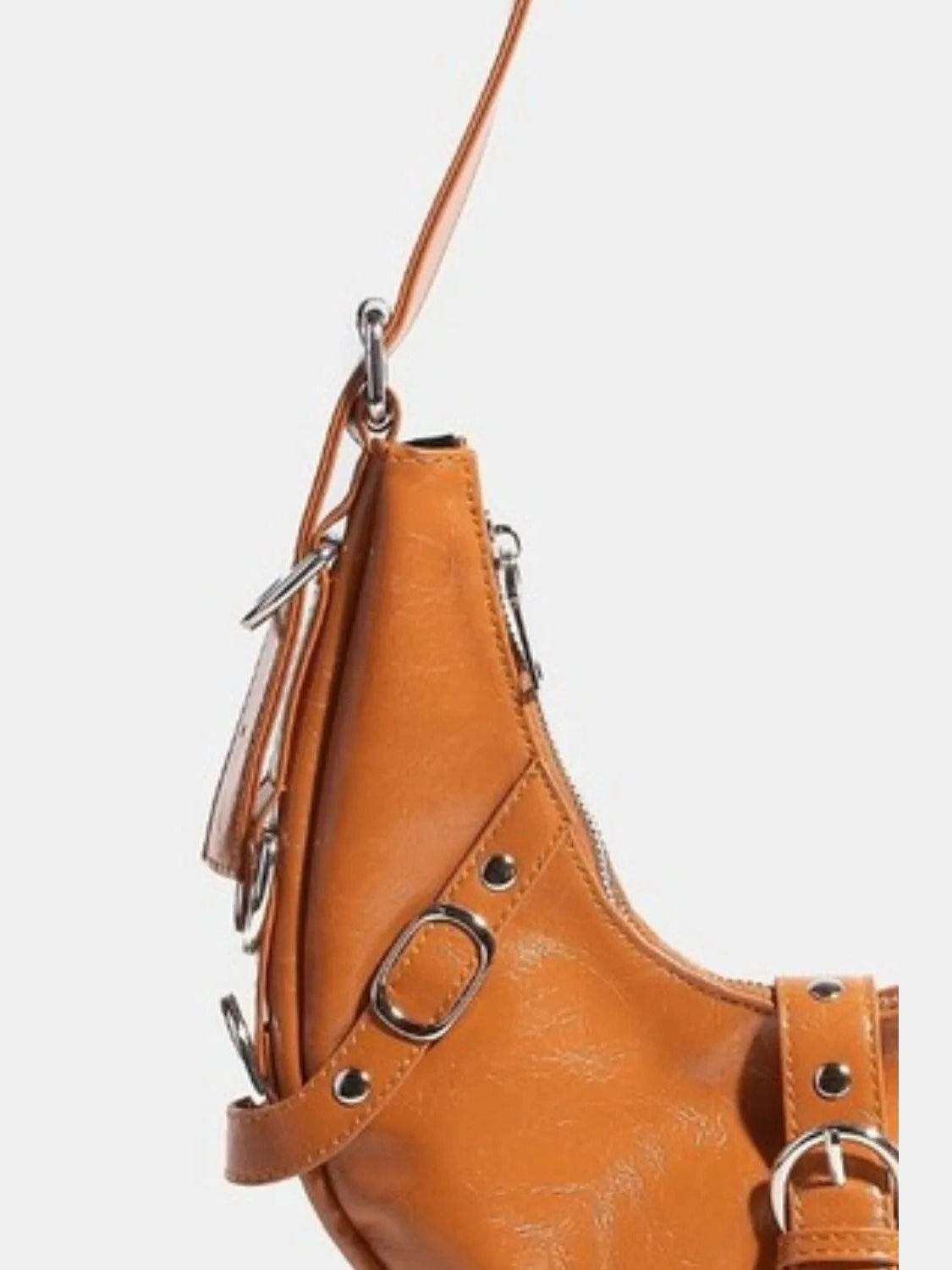 Fame Multi Belt Strap Accent Shoulder Bag