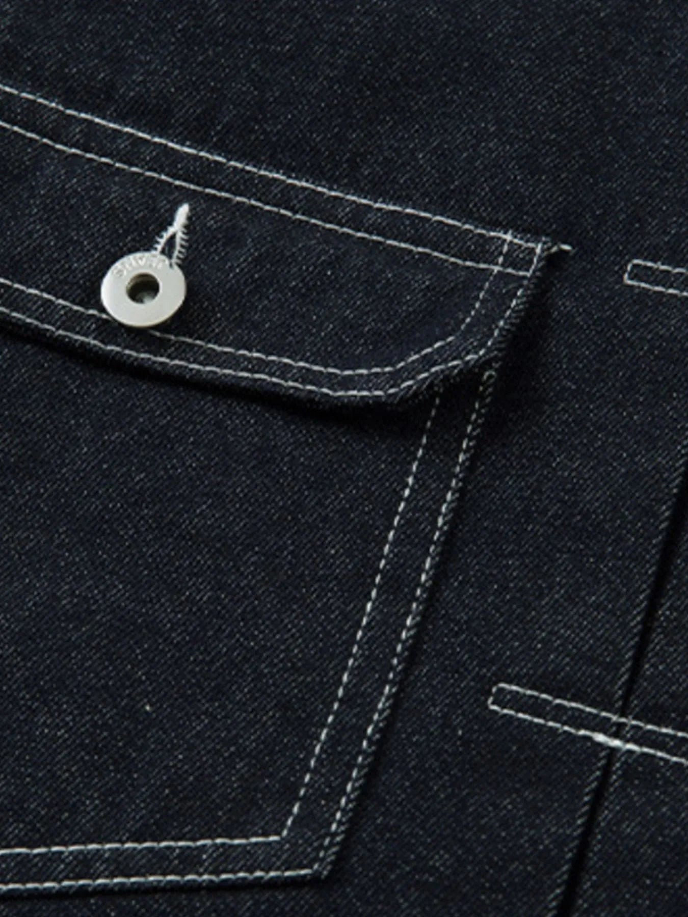 Men's Contrast Stitching Button Up Denim Jacket Trendsi