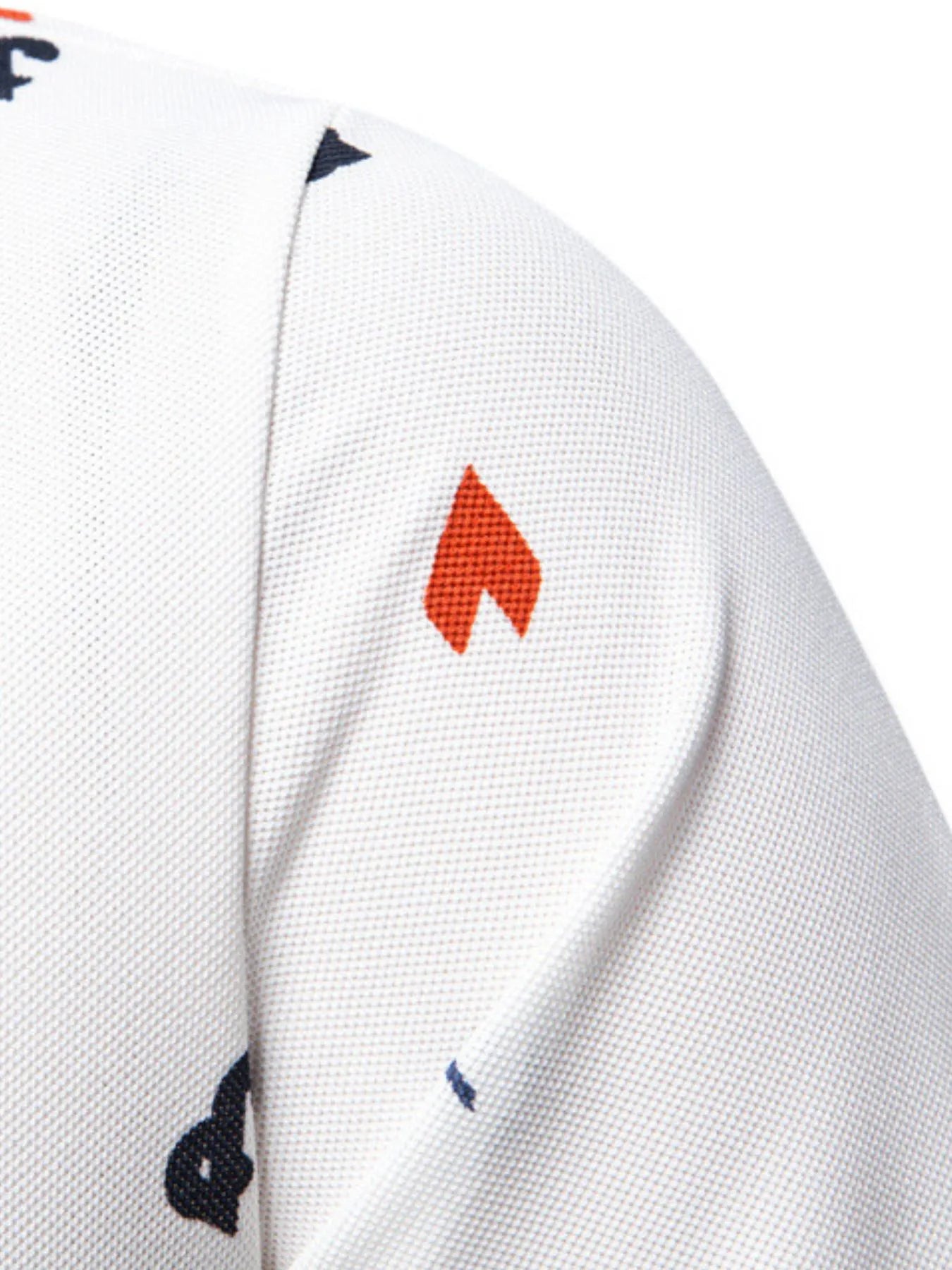 Men's Geometric Print Short Sleeve Polo Shirt