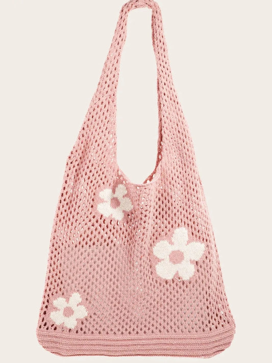 Fame Flower Knitted Shoulder Bag