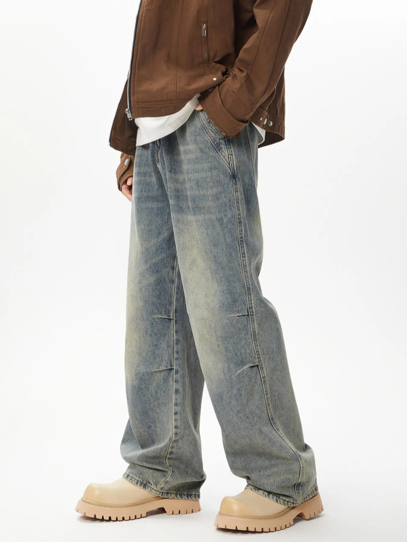 Men's Relaxed Fit Wide Leg Jeans