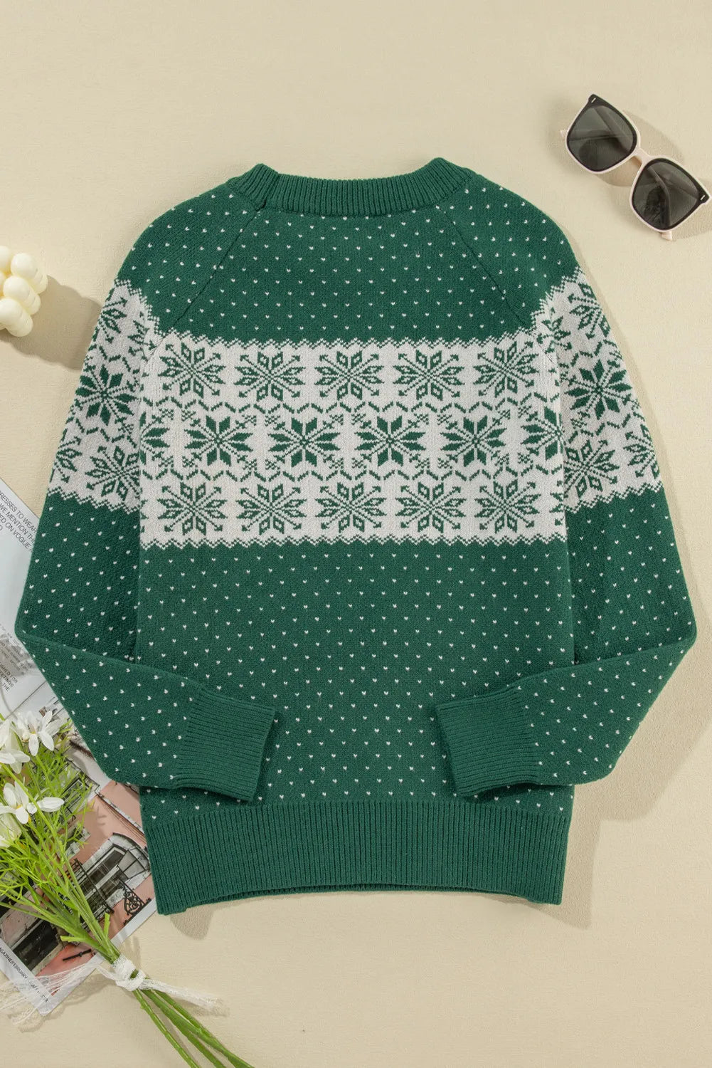 NicholesGifts Women Graphic Round Neck Long Sleeve Sweater NicholesGifts