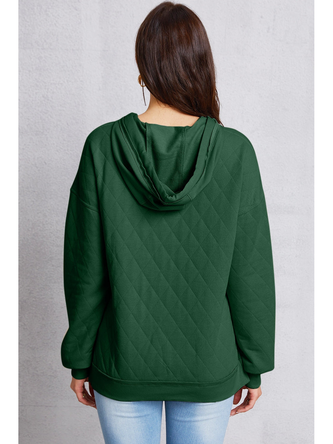 NicholesGifts Women Drawstring Kangaroo Pocket Dropped Shoulder Hoodie NicholesGifts