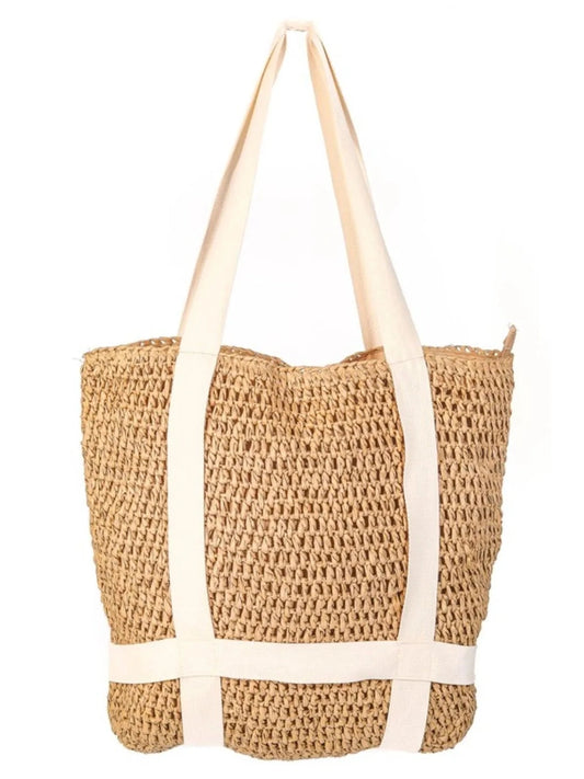 Fame Straw Braided Hat Carrier Tote Bag NicholesGifts
