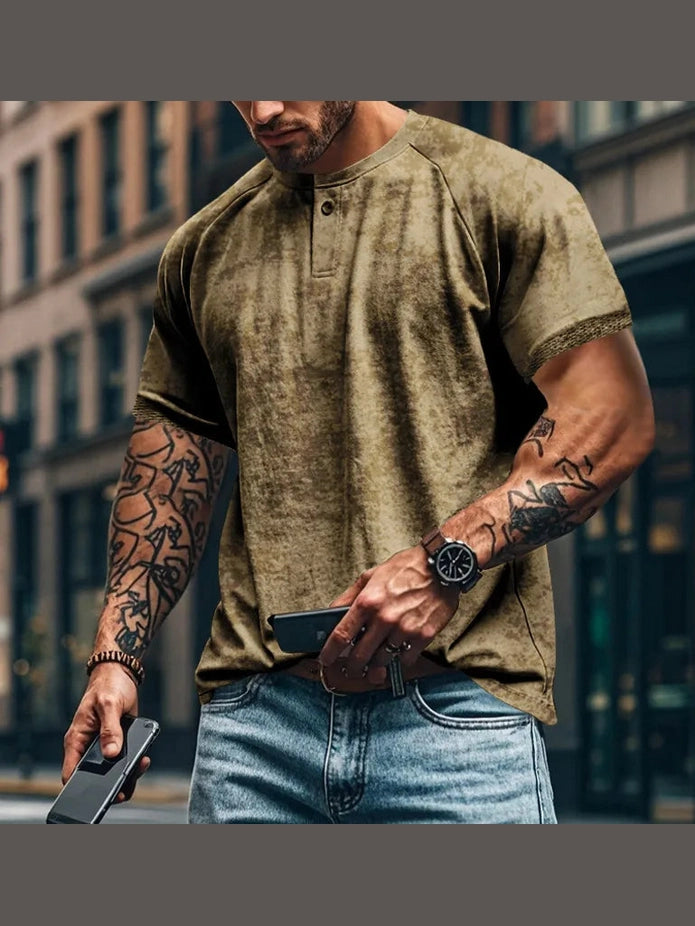 Men's Full Size Round Neck Short Sleeve T-Shirt Plus Size NicholesGifts