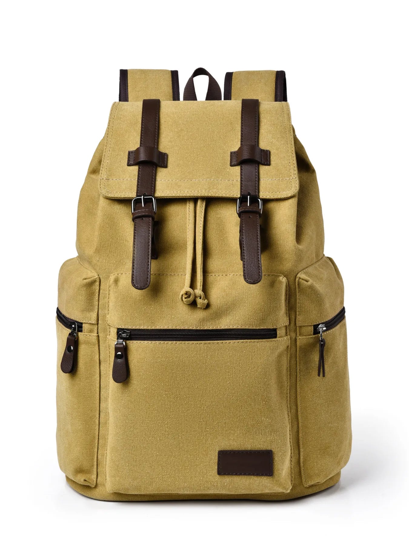 Canvas Backpack Bag with Buckle Straps