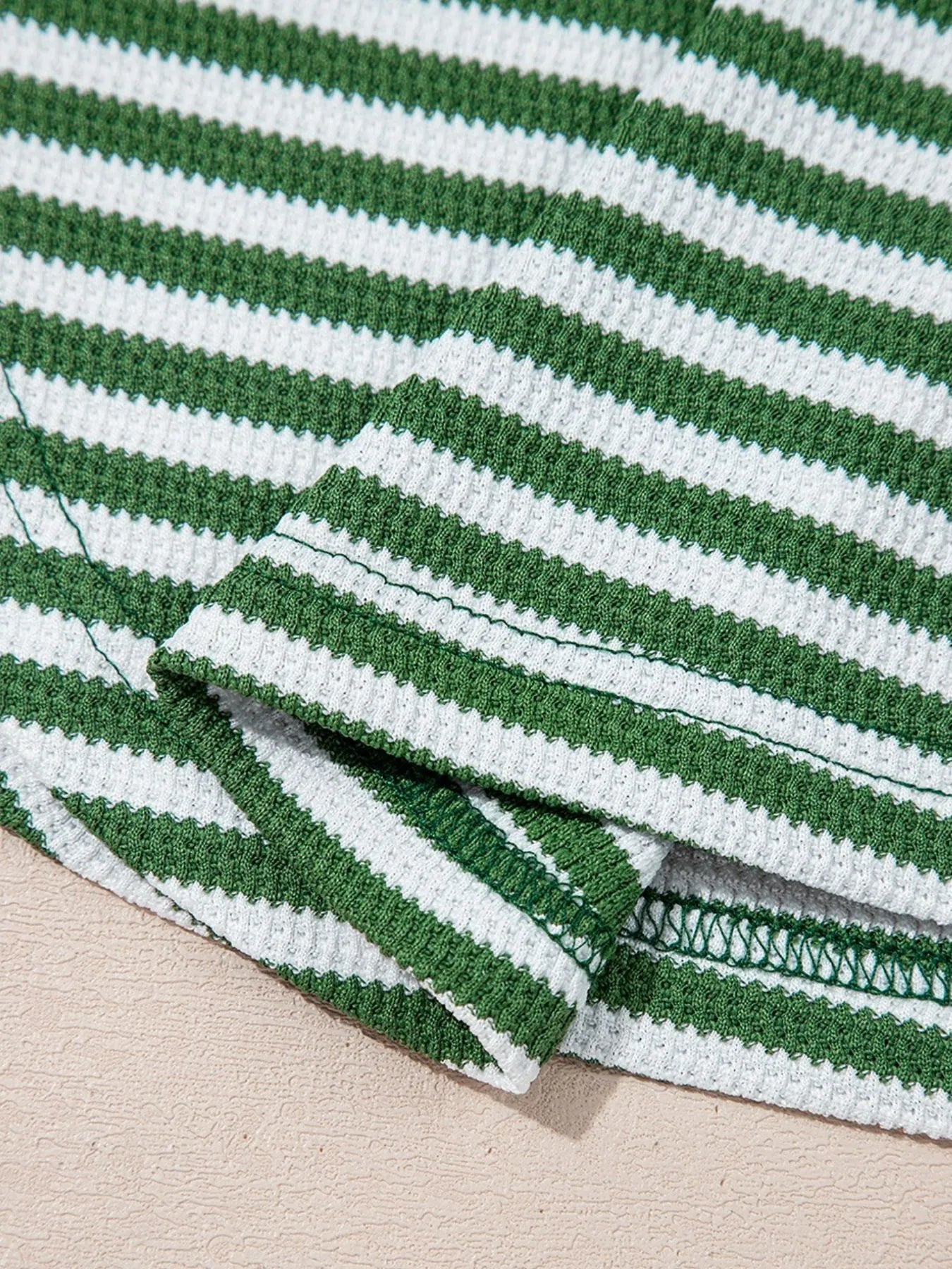 Striped Round Neck Long Sleeve Sweatshirt NicholesGifts