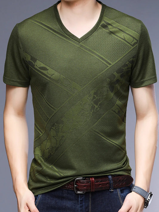 Men's Plus Size V-Neck Short Sleeve T-Shirt NicholesGifts